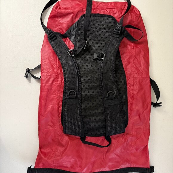 The North Face Waterproof Roll Top Packable Backpack Red Lightweight Daypack - Picture 2 of 5